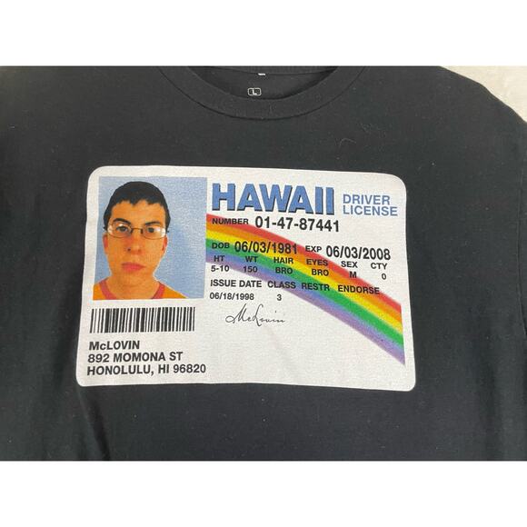 Superbad McLovin License tshirt Ripple Junction mens large 0656 - Picture 2 of 6